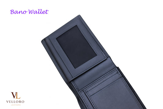 Bano Leather Wallet, Tri Fold Leather Wallet, Purse for Men