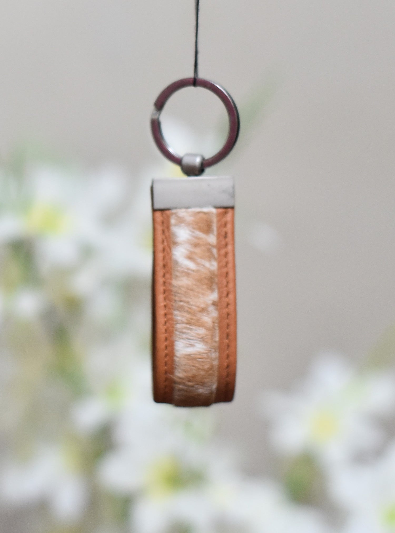 Imran Khan Key Leather Key Chain, pure leather and fur of cow