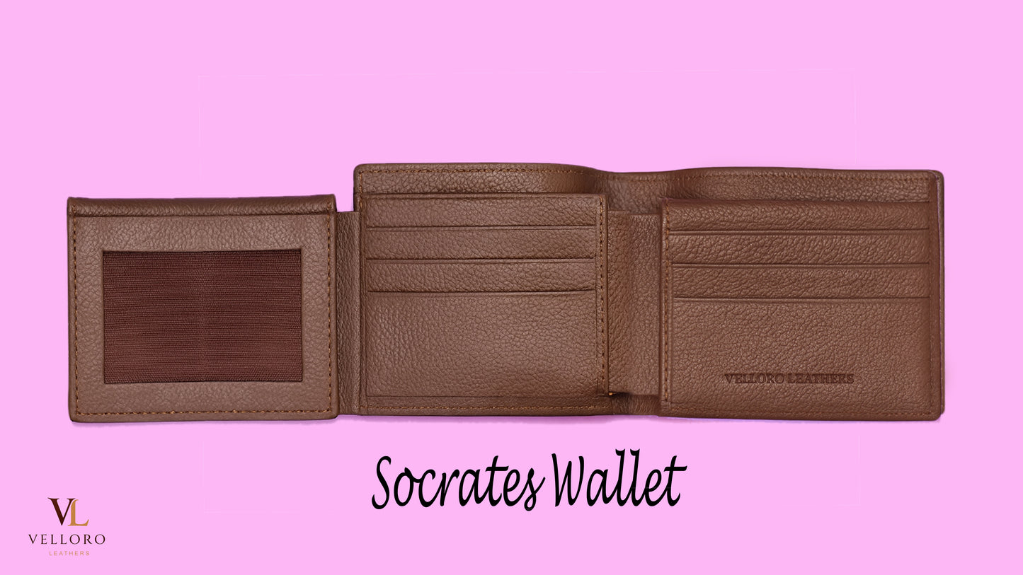 Socrates Wallet - Brown Textured